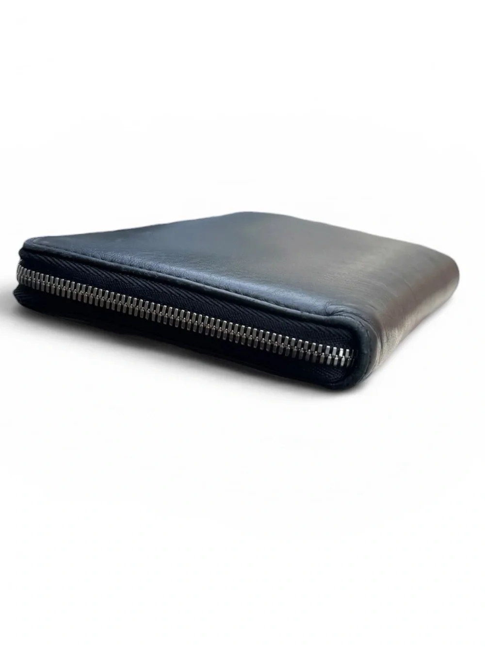 Balenciaga Black Leather Zip Wallet